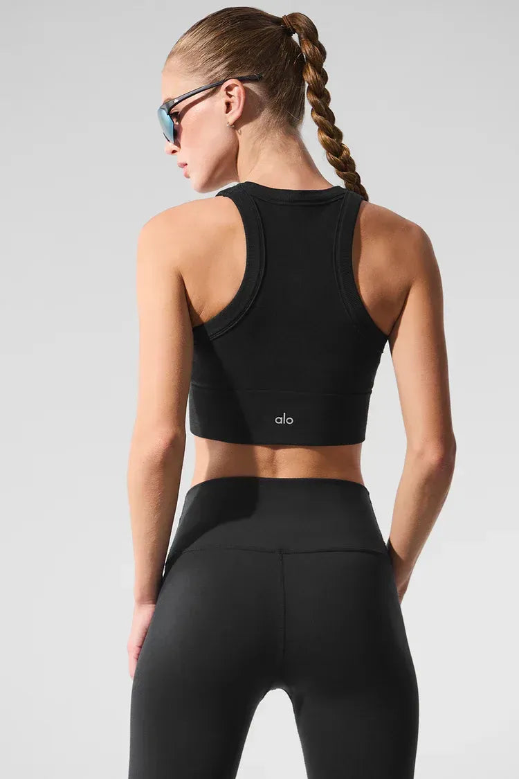 Seamless Elegance High-Neck Top